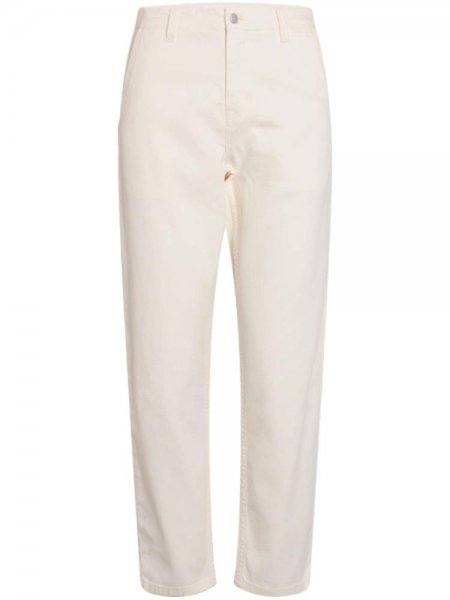 Alysi Baumwolle Hose in Weiß Damen Bekleidung Hosen und Chinos Hose mit gerader Passform 