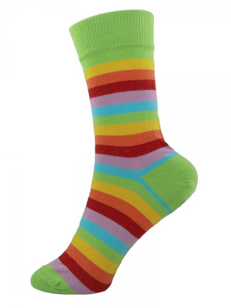Grödo Damen Socken mit Ringelmuster 4-farbig Bio-Baumwolle 