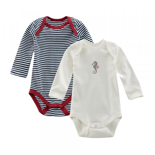 Living Crafts Baby/Kinder Hemd Langarm geringelt Bio-Baumwolle